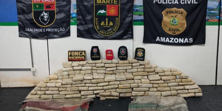 Base Arpão 3: PMAM apreende mais de 220 kg de skunk nas proximidades de Barcelos