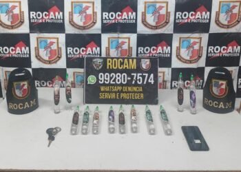 Polícia Militar do Amazonas prende dois homens transportando frascos de lança-perfume