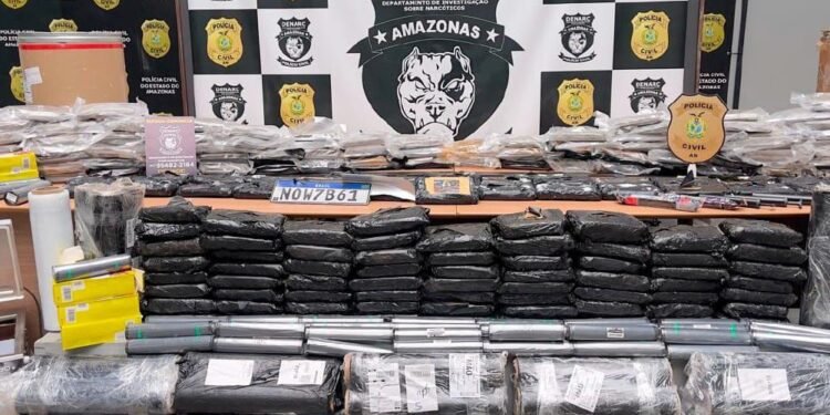 Amazonas dobra apreensões de drogas no primeiro bimestre de 2026