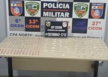 Polícia Militar do Amazonas prende homem com 141 porções de drogas na zona norte de Manaus
