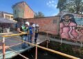 Ageman vistoria obra de esgoto no bairro Redenção
