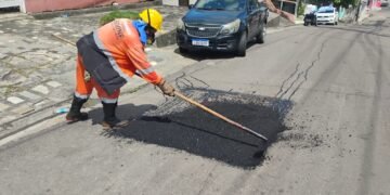 Prefeitura de Manaus intensifica recuperação asfáltica no bairro Lírio do Vale e melhora mobilidade na zona Centro-Oeste