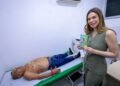 Thaisa Cidade visita Policlínica Gerontológica da FUnATI e ressalta cuidado integral ao idoso