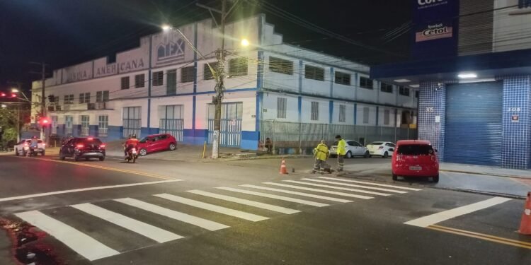 IMMU aplica sinalização viária na Zona Sul durante ‘Manaus que a Gente Cuida’