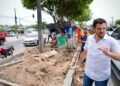 No Dia da Árvore, prefeito Renato Junior vistoria obra em canteiro central e reforça preservação da arborização na avenida Margarita