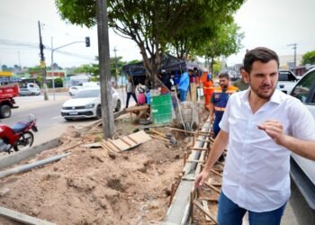 No Dia da Árvore, prefeito Renato Junior vistoria obra em canteiro central e reforça preservação da arborização na avenida Margarita