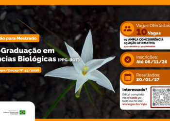 Inscrições para mestrado em Botânica no Inpa terminam em 6 de novembro