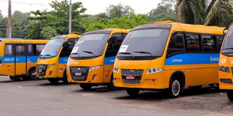 Técnicos de transporte da Prefeitura de Manaus acompanham operação da linha C-902 no Santa Etelvina